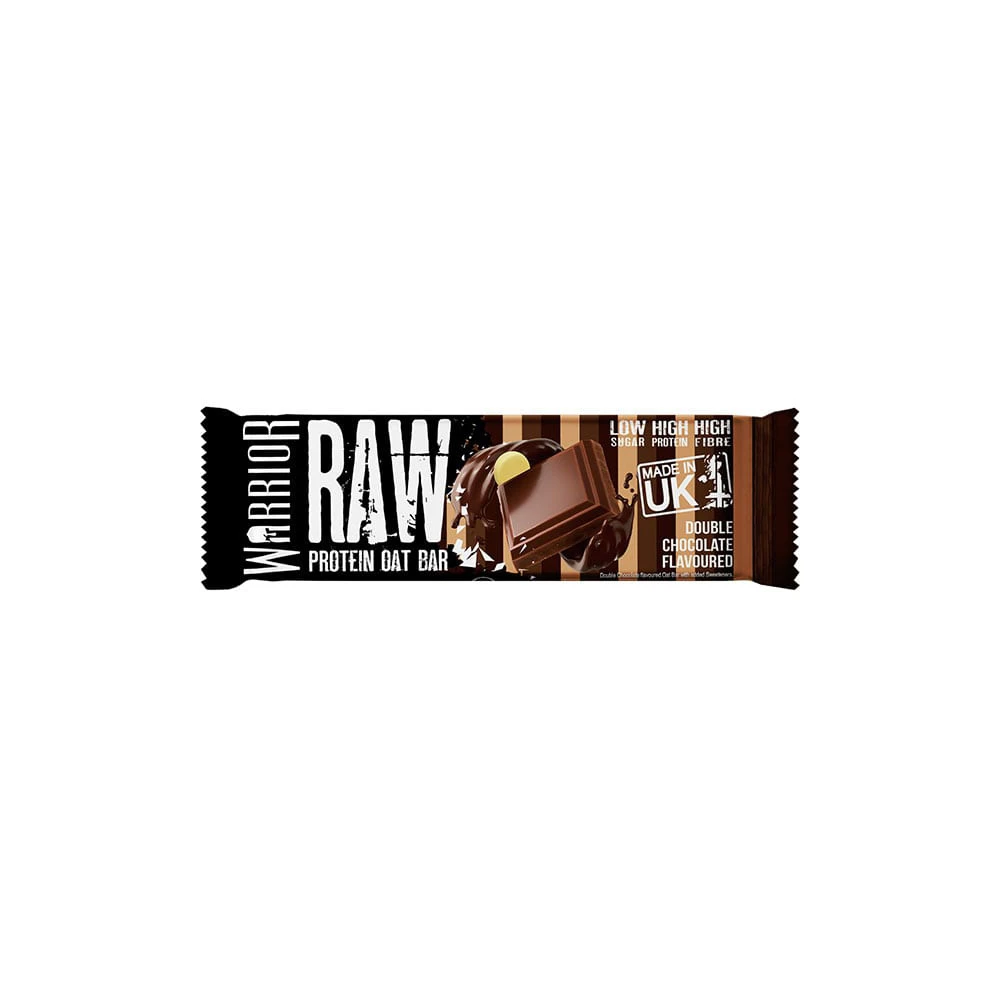 Warrior Raw Μπάρα Πρωτεΐνης Με Βρώμη & Γεύση Double Chocolate 75gr