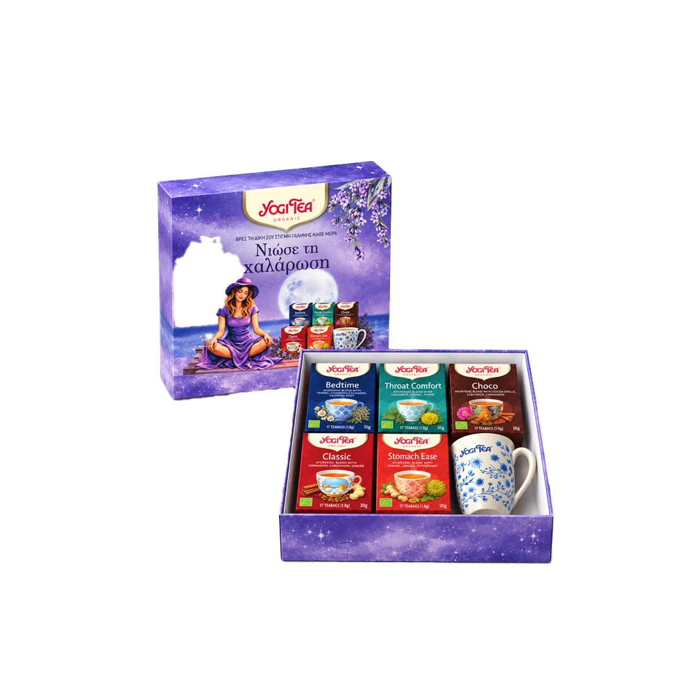 YogiTea Promo Πακέτο Για Χαλάρωση 5x17 φακελάκια τσαγιού + Δώρο Κούπα 1 τεμάχιο
